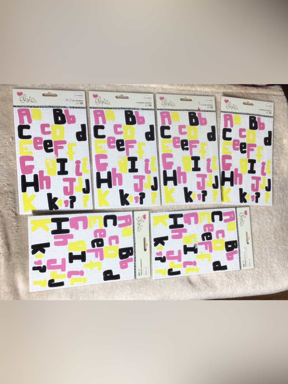 Love, Elsie cardstock stickers
